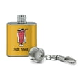 thumbnail image 2 of Milk Sheik Shake Funny Humor Stainless Steel 1oz Mini Flask Key Chain, 2 of 4