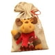 thumbnail image 1 of Bolsa de regalo reutilizable Macarena con cordón navideño Alce Bolsa de Papá Noel, 1 of 8