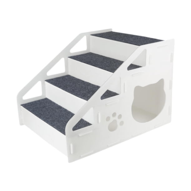 Escalones para perros, escaleras para gatos, lámparas antideslizantes para mascotas, escalones para camas altas para gatos 4 pasos