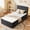 Gray, variant on Vcatnet 16.7" Queen Size Bed Frame with Mattress, 2-in-1 Corduroy Platform Cloud Bed, No Assembly Bed and Mattress, Beige