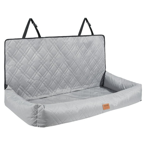 "Extra-Large Pet Car Seat for Medium to Big Dogs – 100 lb Weight Capacity, Soft Gray Cushion"