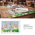 thumbnail image 3 of Placemats Set of 6, Easter Bunny Woven Placemat, Linen Place Mats for Kitchen/Dining Tables, Spring Easter Eggs Chicken Blue Wood Washable Table Mats for Party, 3 of 8