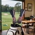 thumbnail image 4 of Yuyamidu American Flag Golf Club Head Covers for Drivers, Fairway Woods, and Hybrids, Fashion Head Covers Waterproof Leather Golf Headcover with Soft Lining, 4 of 7