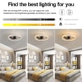 thumbnail image 7 of Birinta Ceiling Fan with Lights, 20" Ceiling Fan with Remote Control, Modern Flush Mount Ceiling Fan, Round Fan Light for Bedroom, Living Room, Kitchen, Small LED Ceiling Light Fixture, 7 of 7