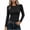 Black, variant on Under Scrub Shirts for Women Crew Neck Long Sleeve Solid Color T Shirt Fall Winter Thermal Soft Comfort Regular Fit Base Layer Pullover White L