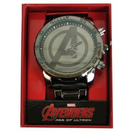 You Watch Avengers Age of Ultron Avengers Logo Gunmetal Bracelet Watch, Look stylish while you stay timely with this Avengers Age of Ultron Logo Gunmetal Watch.., By Accutime ()