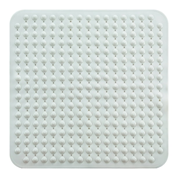 Yuarrent Estera de baño antibacteriana resistente al moho para un baño limpio e higiénico con mango resistente cubierto Juegos de accesorios de baño blanco 80cm * 80cm