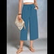 thumbnail image 5 of Pantalones Cortos para Mujer, Informales, con Cordón y Bolsillos, Holgados, de Cintura Alta y Pierna . Azul Oscuro M, 5 of 6