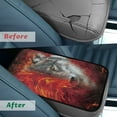 thumbnail image 4 of Yuyamidu Fire Wolf Arm Rest Cover Car Center Console Pad Anti-Scratch Car Center Console Cover for Most Sedan Truck SUV Warm Car Auto Accessories Armrest Cushion Cover, 4 of 7
