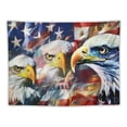 thumbnail image 5 of Orinice Bald Eagle American Flag Tapestry Wall Hanging Unique Style for Home Decor Art Living Room Bedroom Apartment Farmhouse Dorm Independence Day Wall Decor 60x50inch, 5 of 6