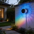 thumbnail image 4 of Yard Lights Outdoor Solar Powered, Decorative Solar Mandala Lights, 3.15*3.15in, Bronze Metal Cylinder, Rgb Color Shifting Glow, Garden Pathway, Mounting Fixtures, 1 Pc, 4 of 6