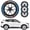 Blue, variant on 4PCS Car Tire Waterproof Universal Stickers Wheel Decals Motorcycle Auto Exterior Accessories, Sport Lettering Set SUV Sedan Truck Rim Decor Motorrad Tuning Aufkleber