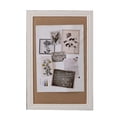 thumbnail image 6 of SOFE Wood Framed Cork Board Bulletin Boards for Walls, White Picture Display Linen Fabric Pin Board, Decorative Vision Memo Board for Living Room School Office Bedroom, 18" x 28", 6 of 6
