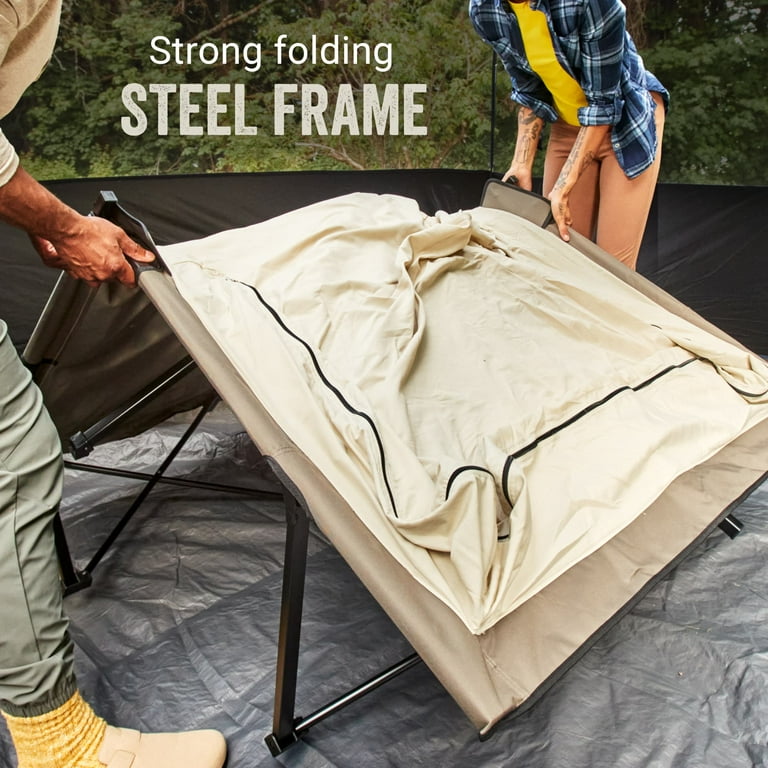 Coleman Camping Cot Air Mattress Combo with Battery Pump Side