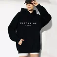thumbnail image 4 of Sudadera con capucha y estampado de letras para mujer, primavera y otoño de 2024, sudaderas con capucha de manga larga para mujer, blusas de moda, jerséis holgados informales para mujer, 4 of 5