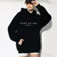 thumbnail image 4 of Sudadera con capucha y estampado de letras para mujer, primavera y otoño de 2024, sudaderas con capucha de manga larga para mujer, blusas de moda, jerséis holgados informales para mujer, 4 of 5