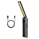 thumbnail image 1 of Linterna portátil, luz de trabajo LED de 4 velocidades, linterna plegable, herramientas de iluminación recargables, luz COB para acampar de noche, pescar y hacer senderismo Inevent OD002800-00B, 1 of 7
