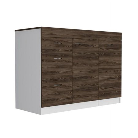 UPC: 0791002247301 | Depot E-Shop DE-CLC6765 Camp Kitchen Base Cabinet  White & Dark Walnut
