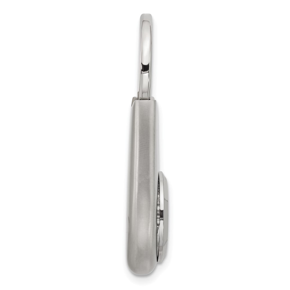 Nickel-plated Oval Clock Key Ring