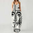 thumbnail image 1 of SMihono Robe Maxi Bohème d'Été pour Femmes Grande Taille Femmes Décontractée Grande Taille Imprimé Sans Manches avec Poche Robe Maxi Longue Robe de Plage Évasée, 1 of 5