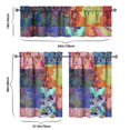 thumbnail image 6 of Kitchen Curtains 36 Inch Short - 3 Panel Set, Rod Pocket Window Curtain, Boho Floral Tribal Style, 100% Polyester for Farmhouse, Kitchen, Cafe, Bedroom, Easy Wash, 6 of 6