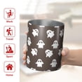 thumbnail image 5 of 12oz Coffee Tumblers Brown Halloween Ghost Pattern Stainless Steel Vacuum Insulated Travel Tumbler Coffee Cups Mug with Lid and Straw with Cleaning Brush for Cold & Hot Drinks, 5 of 5