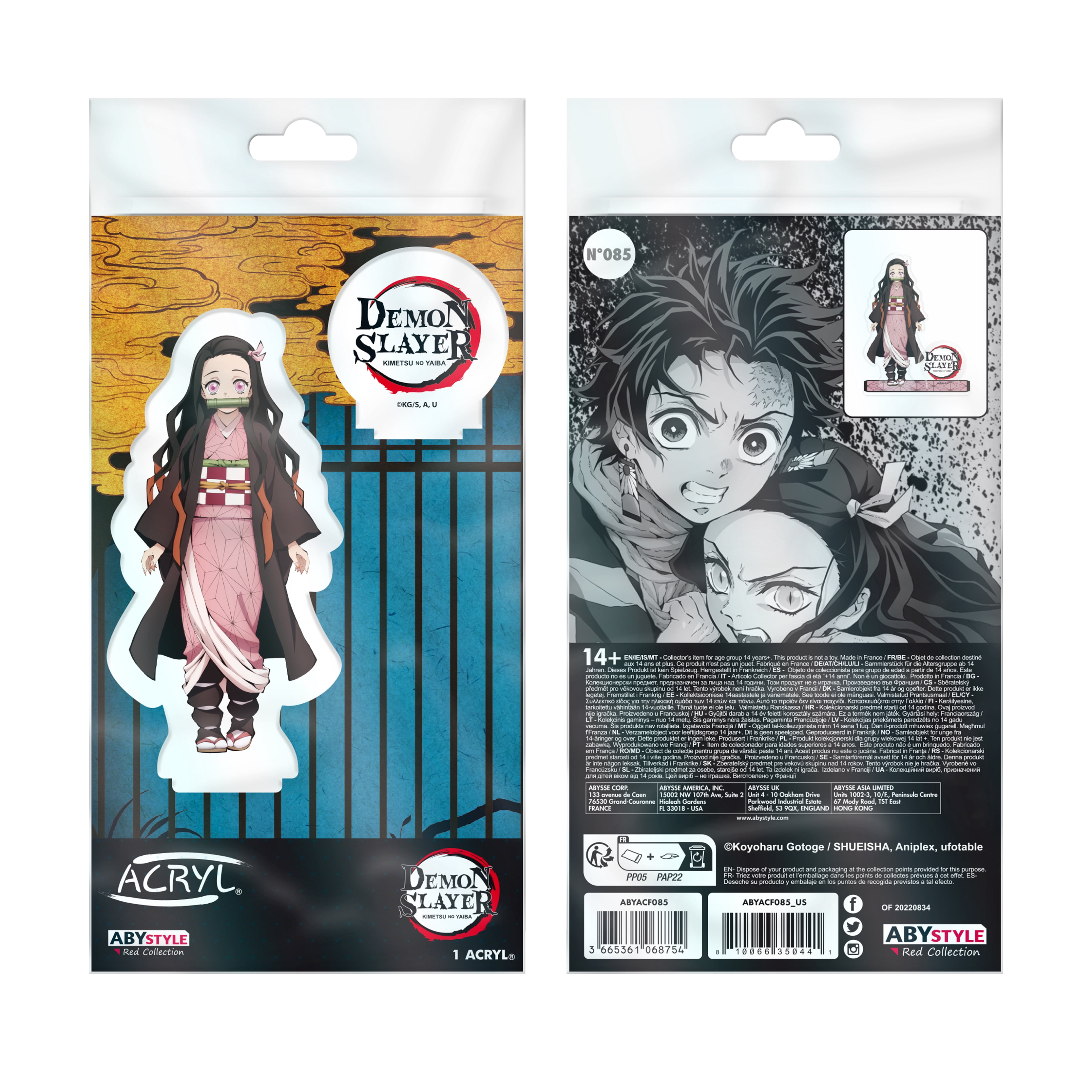 ABYstyle Demon Slayer Nezuko Kamado Acrylic Figure | Official Acryl® Collectible Stand for Anime Fans & Gift Displays | Cute Desk Decor for Kimetsu No Yaiba Lovers