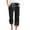P-1B-Black, variant on Mrat Women's Paper Bag Waist Pants