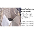 thumbnail image 3 of Qucyy Foldable Portable Laundry Basket Beige with Reinforced Handles, 3 of 5
