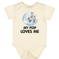 thumbnail image 3 of Inktastic Raccoon My Pop Loves Me Boys or Girls Baby Bodysuit, 3 of 5