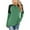 Grass Green-Black, variant on ANYJOIN Women's Casual Long Sleeve Tunic Tops Crew Neck Color Block Blouses