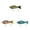 Multicolor3, variant on 4 Inch Multi Jointed Hard Swimbait Slow Sinking with Realistic S Shaped Swimming Action Gravity Transfer System Treble Hooks for Bass Trout Pike Crappie Walleye Bluegill Salmon