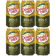 Refreshingly Bold: Canada Dry Ginger Ale - 12oz Cans, 6-Pack - Perfect for Any Occasion!