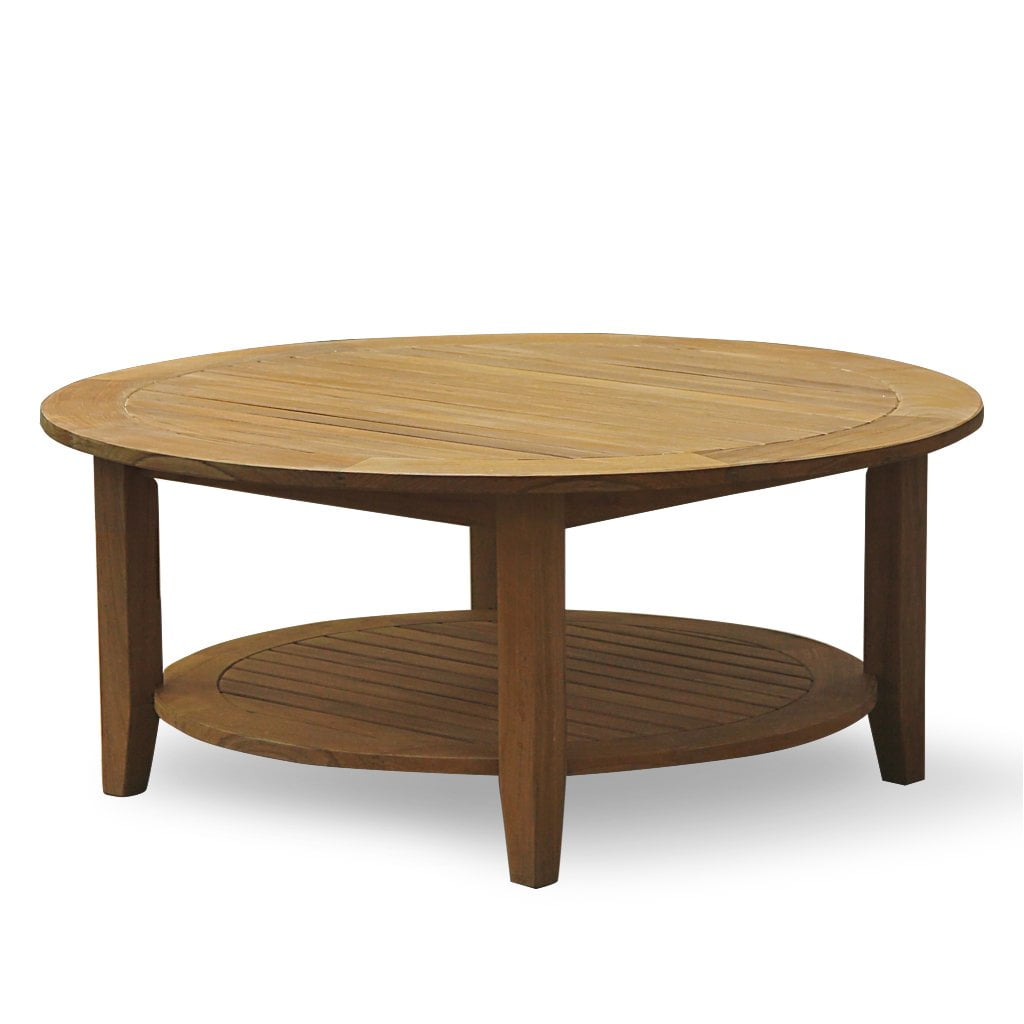 Caterina Teak Patio Round Coffee Table - Walmart.com