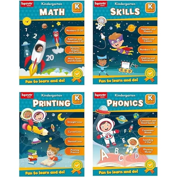 PAPP Ensemble de Cahiers d'Apprentissage Maternelle Série (Âges 5-6) – Mathématiques, Impression, Phonétique et Compétences