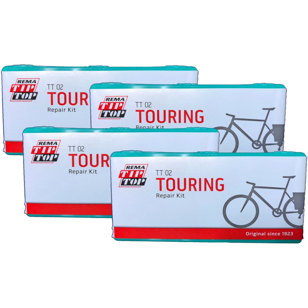 Four (4) REMA Touring Bicycle Tube Patch Repair Kits TT02 (22) Large