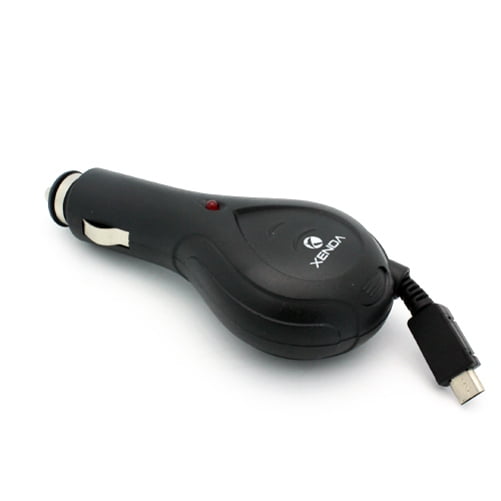 Retractable Car Charger DC Socket Power Adapter Compatible With Motorola Moto G6 Play E5 Play, G4 Plus, Droid Turbo 2 Maxx 2 - Samsung Galaxy Sky, S7 Active, S6 Active, S5 Active, On5 Mega 2