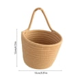 thumbnail image 2 of Fabric Wall Hanging Storage Basket- Small Hanging Basket for Organizing, Woven Pouchs Boho Style Wall Mounted Bag, Storage Organizers and Decoration Pocket Caddy Bins on Door Rack, 2 of 5