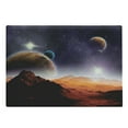 thumbnail image 1 of Galaxy Cutting Board, Solar Sky Nebula Orbit Comet Horizon System Earth and Cosmos Fantasy Image, Decorative Tempered Glass Cutting and Serving Board, Large Size, Purple Dark Orange, by Ambesonne, 1 of 1