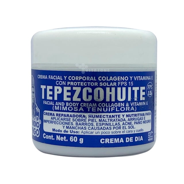 Crema de Tepezcohuite INDIO PAPAGO de día 60 grs con FPS15