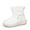 A White, variant on Women Thermal Insulated Winter Boots For With Comfortable Traction Outsole And Warm For Outdoor Walking In Cold Weather Conditions Black 36