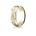 thumbnail image 2 of Benchmark� 18k Gold 7mm Comfort-fit Satin-finished With High Polished Beveled Edge Carved Design Wedding Band Ring, 2 of 9