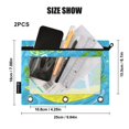 thumbnail image 3 of 2 Pack Pencil Bag 9.84x6.1 Inch 3-Ring Page Turning Folder Zipper Pencil Case Pencil Bag Page Turning File Bag Summer, 3 of 6