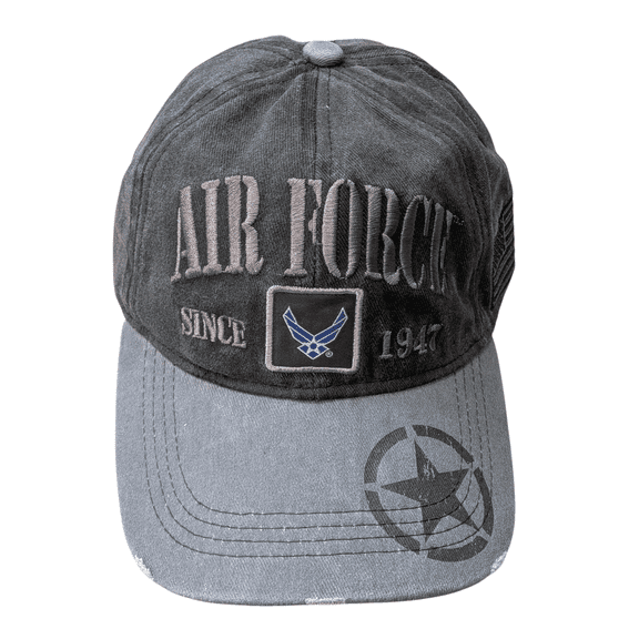 US Air Force Retro Zero Dark Pigmented Black Baseball Cap