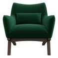 thumbnail image 1 of Fauteuil d'Appoint en Velours Vert Style Mobilier Moderne Mi-Siècle Piedmont, 1 of 7