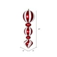 thumbnail image 2 of Vickerman M149723 Ornement de Menthe Poivrée Blanche et Rouge, 24 Po., 2 of 2