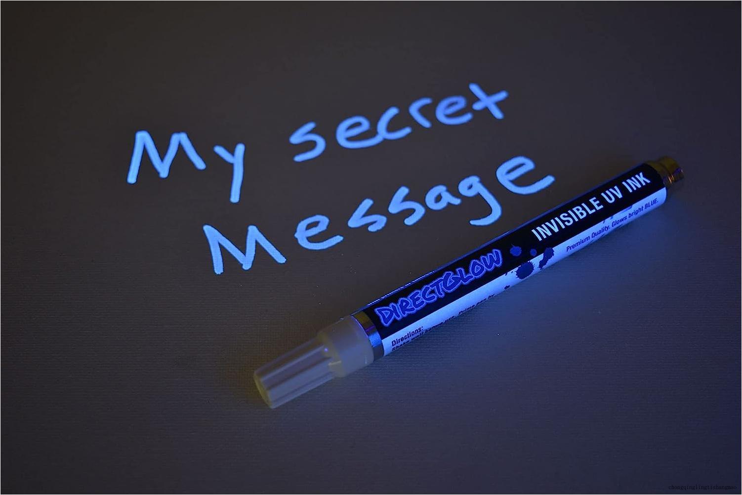 uv blacklight invisible blue ultraviolet reactive marker secret