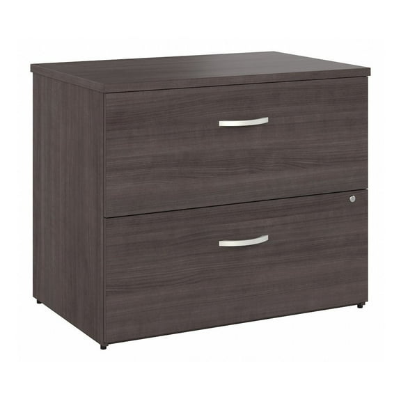 Studio C Assembled 2 Drawer Lateral File Cabinet in Storm Gray - Engineered Wood