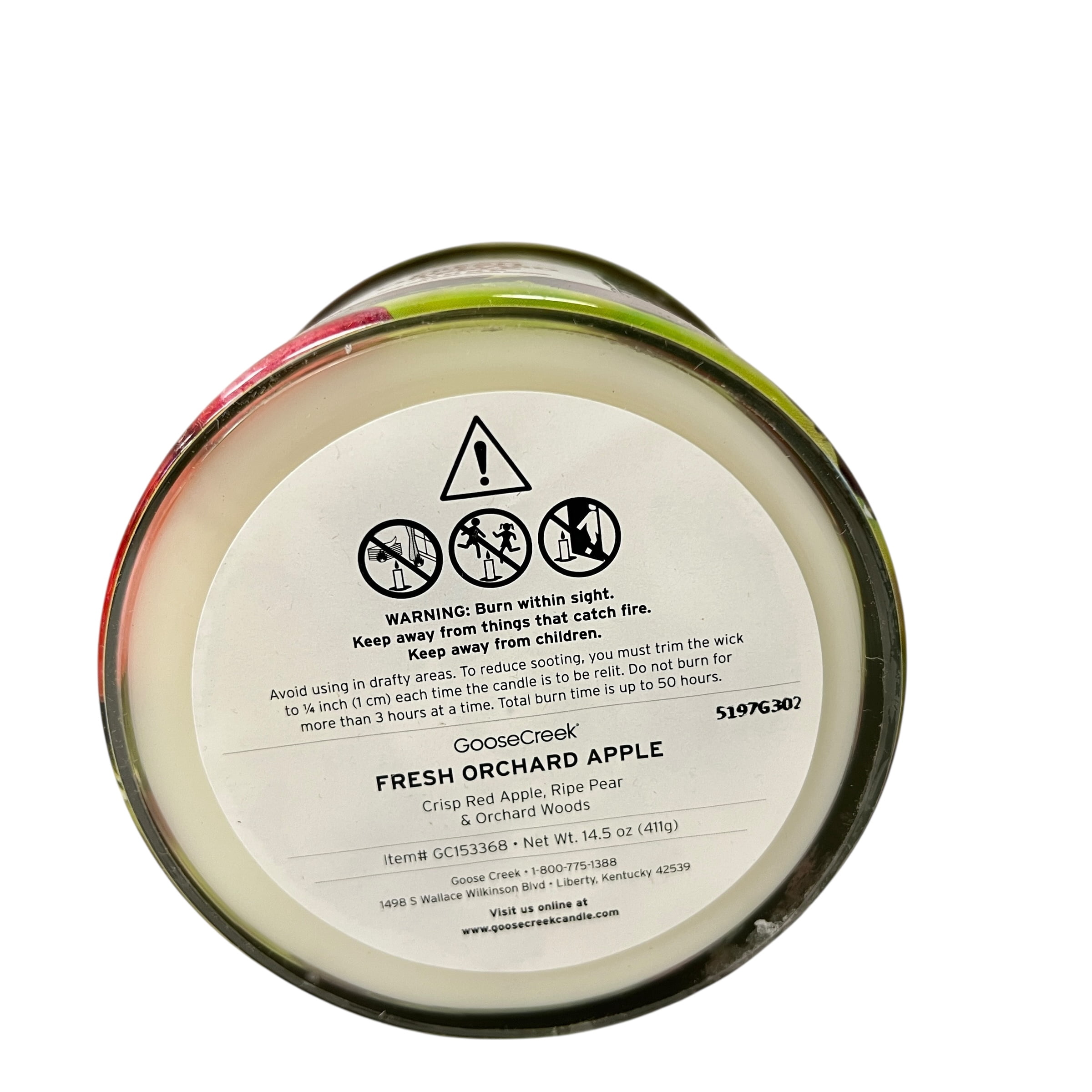 Goose Creek Fresh Orchard Apple Scented 3 Wick Candle 14.5 oz
