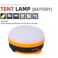 thumbnail image 3 of Tent Light, Camp Hanging Lamp ABS Hook Design 5 Lighting Modes Waterproof Compact  For Outdoor Battery Type Orange Round, 3 of 8
